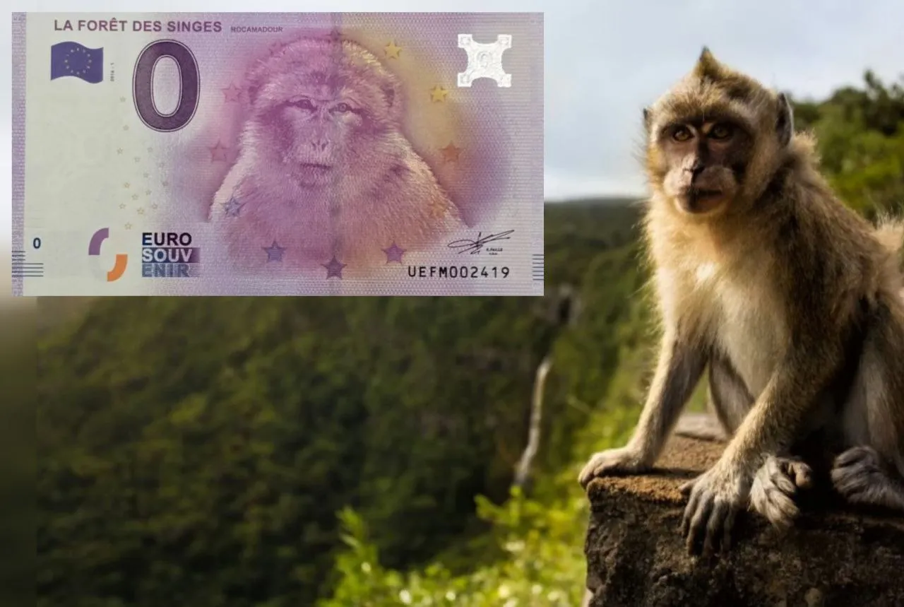 اسکناس صفر یورو اتحادیه اروپا ـ طرح جنگل میمون ها ـ اسکناس La For&ecirc;t des Singes
